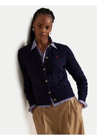 Polo Ralph Lauren Kardigan 211972104004 Granatowy Slim Fit. Typ kołnierza: polo. Kolor: niebieski. Materiał: wełna #6