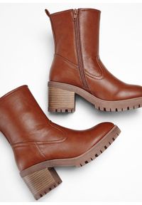 bonprix - Botki. Kolor: brązowy. Styl: elegancki #3