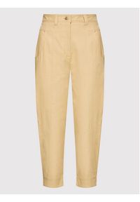Marella Spodnie materiałowe Agora 31310121 Beżowy Regular Fit. Kolor: beżowy. Materiał: materiał, bawełna #5