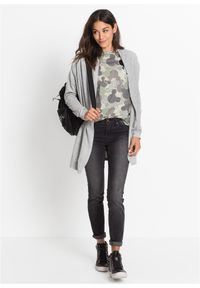 bonprix - T-shirt z motywem Myszki Miki. Kolor: zielony. Materiał: wiskoza. Długość rękawa: krótki rękaw. Długość: krótkie. Wzór: aplikacja, moro #2