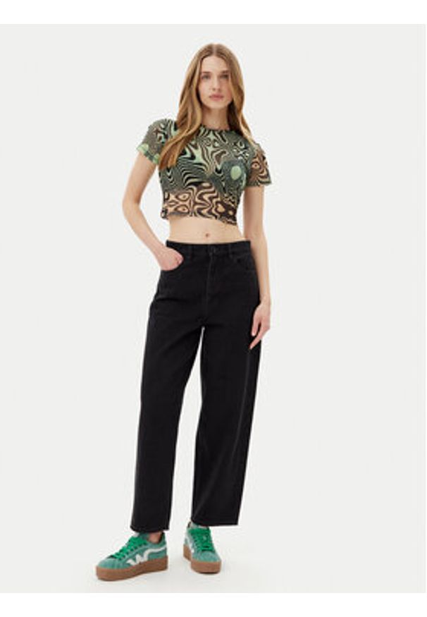 Volcom Jeansy Wellow B1912301 Czarny Loose Fit. Kolor: czarny