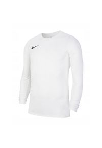 Nike - Męska Koszulka Z Długim Rękawem Park VII Jersey DriFIT. Kolor: biały. Materiał: jersey. Długość rękawa: długi rękaw. Długość: długie
