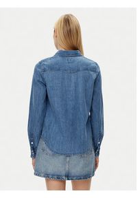Guess Jeans Koszula W5RH35 D5M81 Niebieski Regular Fit. Kolor: niebieski. Materiał: bawełna