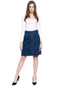 Lee - DAMSKA SPÓDNICA JEANSOWA LEE BELTED SKIRT L38IKE36. Materiał: jeans #4