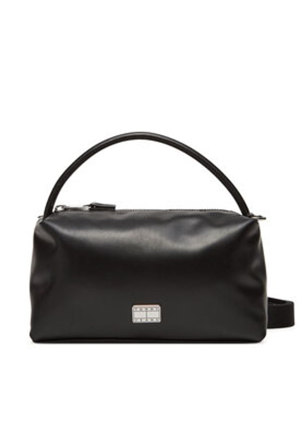 Tommy Jeans Torebka Tjw American Cool Shoulder Bag AW0AW17531 Czarny. Kolor: czarny. Materiał: skórzane