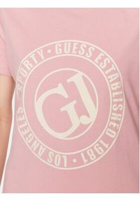 Guess T-Shirt Debora V3YI07 I3Z14 Różowy Regular Fit. Kolor: różowy. Materiał: bawełna