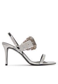 Versace Jeans Couture Sandały 80VA3S71 ZS406 900 Srebrny. Kolor: srebrny. Materiał: skóra #1