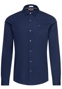 Tommy Jeans Koszula DM0DM04405 Granatowy Slim Fit. Kolor: niebieski. Materiał: bawełna