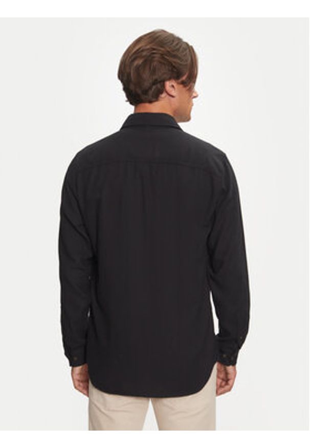 Jack & Jones - Jack&Jones Koszula Joshua 12258429 Czarny Slim Fit. Kolor: czarny. Materiał: bawełna, syntetyk