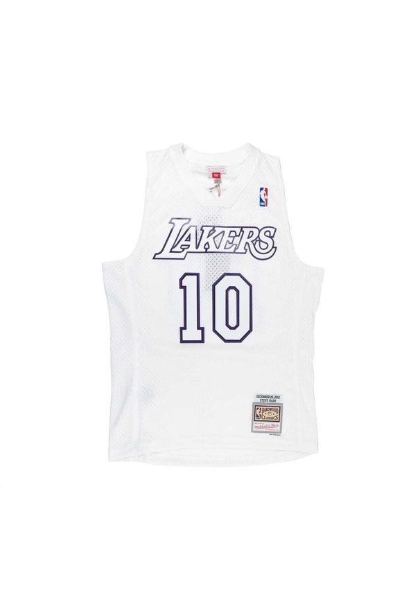 Mitchell & Ness - Koszulka NBA Los Angeles Lakers Steve Nash Christmas Day 2012/13. Kolor: biały. Materiał: poliester. Sport: koszykówka