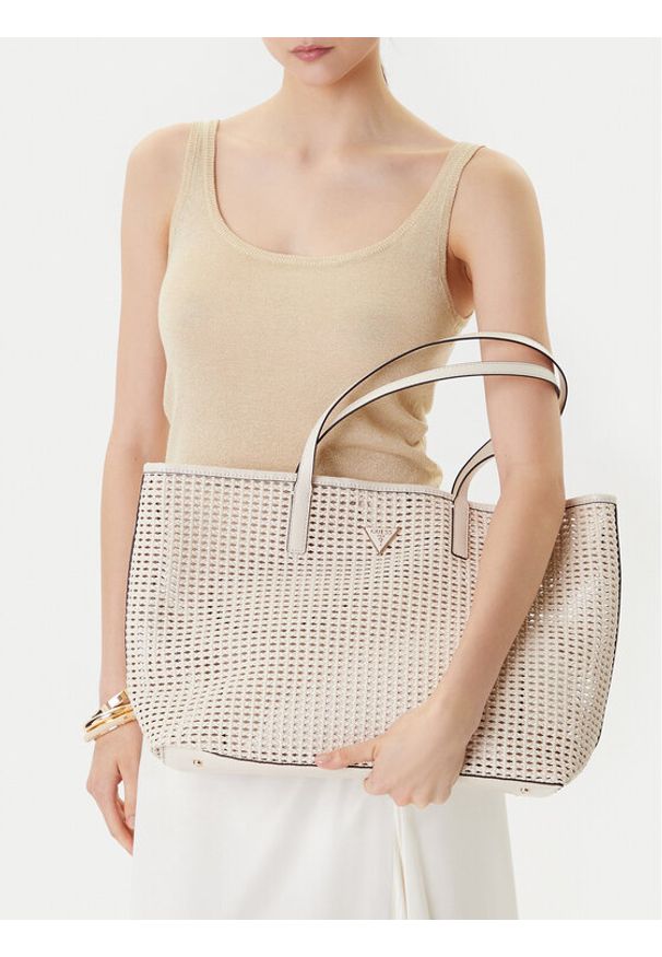 Guess Torebka Brigitta HWWZ72 06240 Écru. Kolor: kremowy. Materiał: skórzane