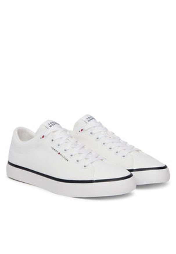 TOMMY HILFIGER - Tommy Hilfiger Tenisówki Hi Vulc Core Low Ii Mesh FM0FM05513 Biały. Kolor: biały. Materiał: materiał