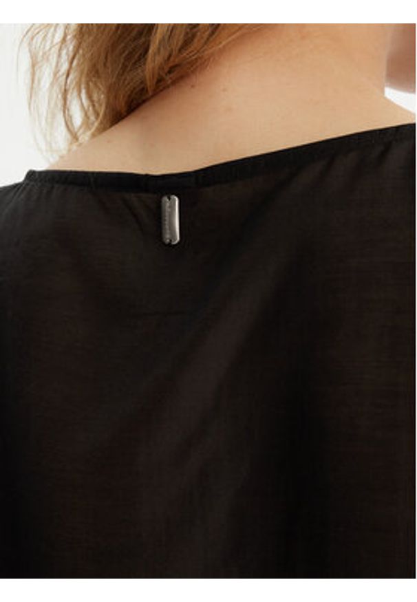 Bomboogie Bluzka SW9008TLYA5 Czarny Relaxed Fit. Kolor: czarny. Materiał: lyocell