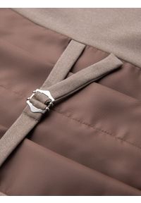 Ombre Clothing - Kamizelka męska garniturowa z klasycznym detalem i podszewką – beżowa V1 - Rozmiar: XXL. Kolor: beżowy. Materiał: wiskoza, poliester, materiał. Styl: klasyczny #7