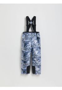 Reserved - Ocieplane spodnie na szelkach - wielobarwny. Materiał: tkanina. Wzór: gładki. Styl: klasyczny #1