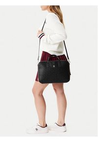TOMMY HILFIGER - Tommy Hilfiger Torba na laptopa Th Icon Laptop Bag Mono AW0AW18003 Czarny. Kolor: czarny. Materiał: skóra #3