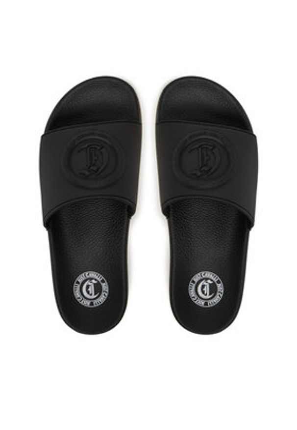 Just Cavalli Klapki 78RA3SZ4 Czarny. Kolor: czarny. Materiał: syntetyk