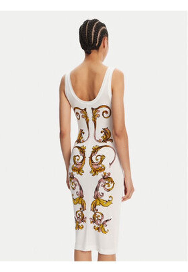 Versace Jeans Couture Sukienka codzienna 78HAO9P6 Biały Slim Fit. Okazja: na co dzień. Kolor: biały. Materiał: wiskoza. Typ sukienki: proste. Styl: casual