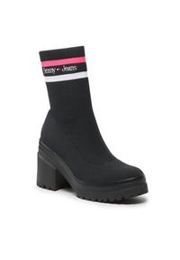 Tommy Jeans Botki Knitted Boot EN0EN02061 Czarny. Kolor: czarny. Materiał: materiał #2