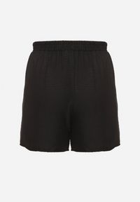 Born2be - Czarne Szorty z Wysokim Stanem i Wiązaniem Filinelia. Okazja: na co dzień. Stan: podwyższony. Kolor: czarny. Styl: elegancki, casual #6
