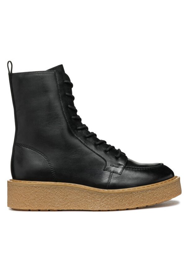 Geox Trzewiki D Elidea D36VEB 00043 C9997 Czarny. Kolor: czarny. Materiał: skóra