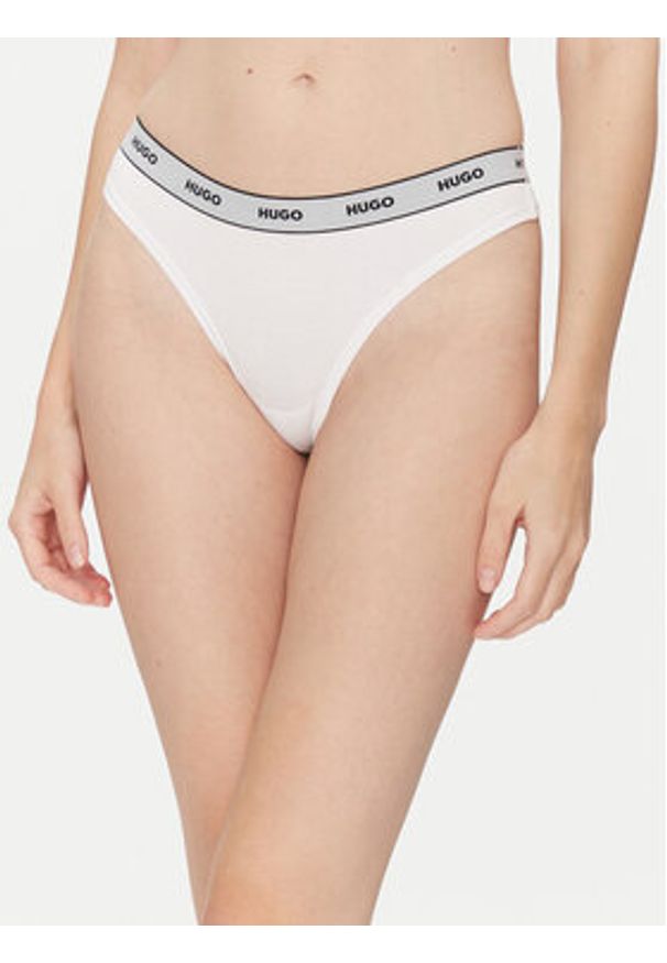 Hugo - HUGO Komplet stringów 50480150 Biały. Kolor: biały. Materiał: bawełna
