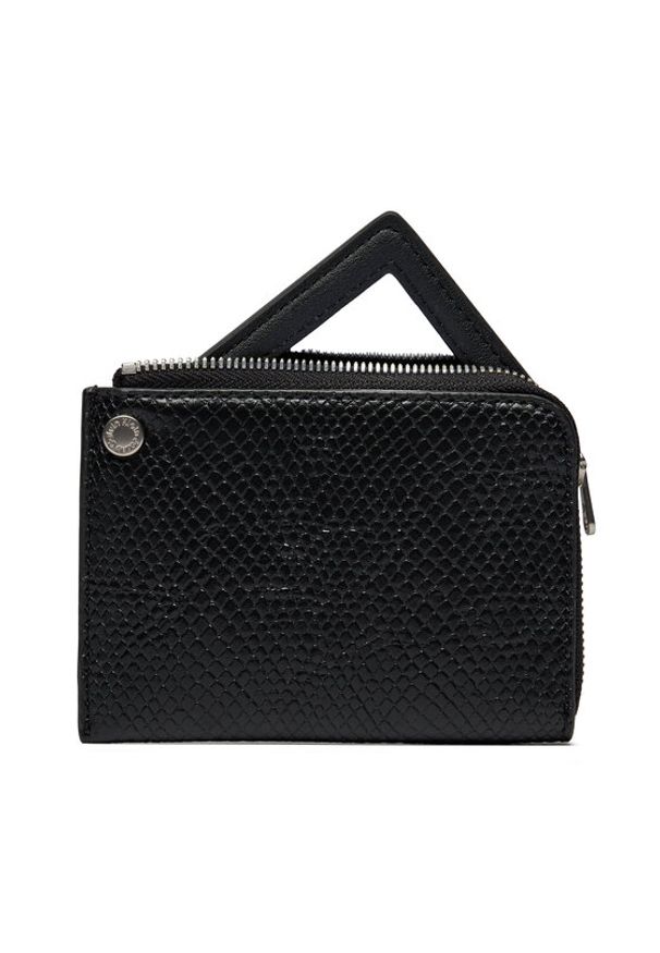 Calvin Klein Jeans Mały Portfel Damski Sculpted Wallet Square Mirror K60K611563 Czarny. Kolor: czarny. Materiał: skóra