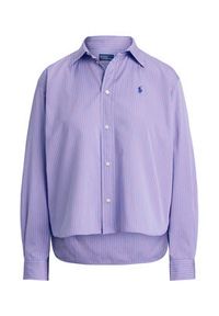 Polo Ralph Lauren Koszula 211973130001 Fioletowy Boxy Fit. Typ kołnierza: polo. Kolor: fioletowy. Materiał: bawełna #4