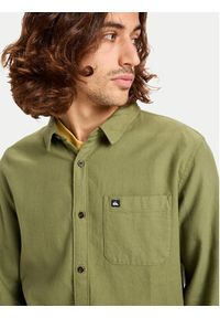 Quiksilver Koszula Motherfly Solid EQYWT04651 Zielony Regular Fit. Kolor: zielony. Materiał: bawełna #3