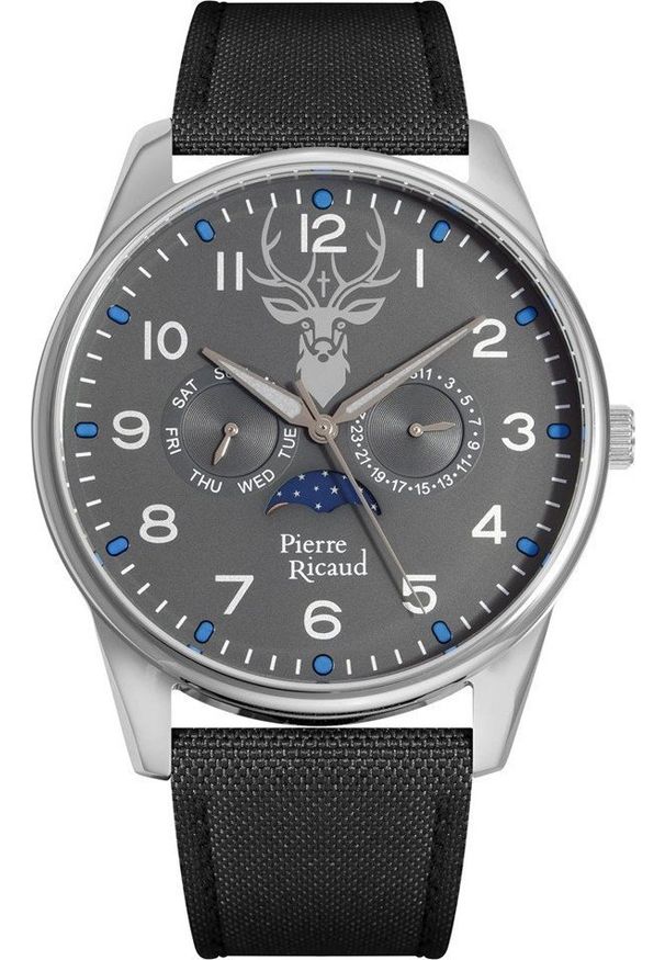 Zegarek Pierre Ricaud Zegarek męski Pierre Ricaud P60036.5227QF czarny. Kolor: czarny