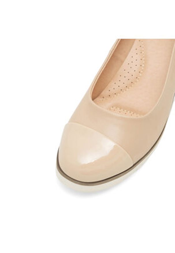 Clara Barson Półbuty WYL3396-2 Beżowy. Kolor: beżowy. Materiał: skóra