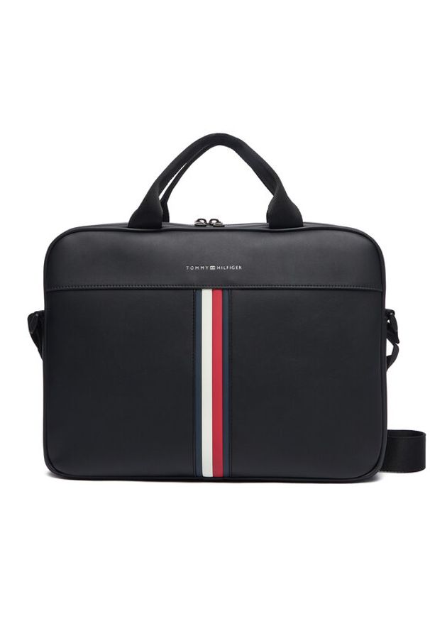 TOMMY HILFIGER - Tommy Hilfiger Torba na laptopa Th Metro Computer Bag AM0AM14517 Czarny. Kolor: czarny. Materiał: skóra