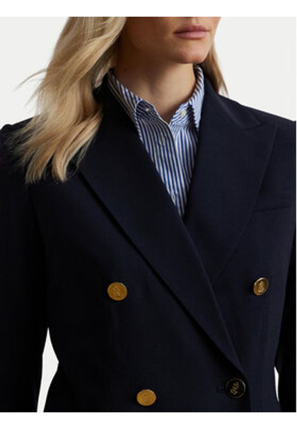 Lauren Ralph Lauren - LAUREN RALPH LAUREN Marynarka 200911071001 Granatowy Straight Fit. Kolor: niebieski. Materiał: wełna