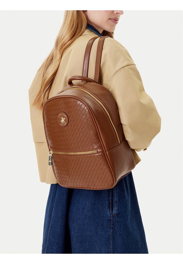 Beverly Hills Polo Club Plecak C-BHPC-H-003-08 Brązowy. Kolor: brązowy. Materiał: materiał