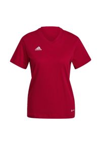 Koszulka piłkarska damska Adidas Entrada 22 Jersey. Kolor: czerwony. Materiał: jersey, poliester. Sport: piłka nożna #2