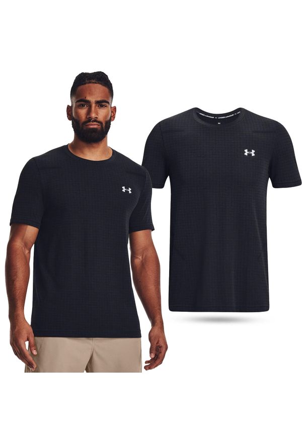 Koszulka fitness męska Under Armour t-shirt sportowy z krótkim rękawem. Kolor: czarny. Długość rękawa: krótki rękaw. Długość: krótkie. Sport: fitness