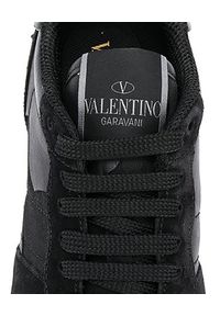 VALENTINO - Sneakersy Rockrunner Camouflage. Kolor: czarny. Materiał: jeans, bawełna, guma, zamsz. Wzór: aplikacja, moro #3