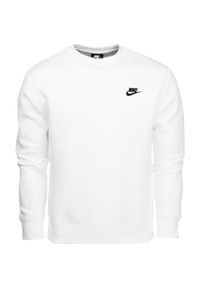Bluza sportowa męska Nike Sportswear Club. Kolor: biały. Długość rękawa: długi rękaw. Styl: sportowy