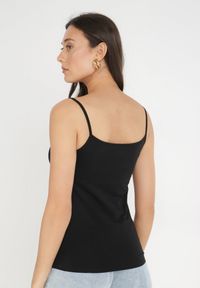 Born2be - Czarny Top Bawełniany Thelameia. Kolor: czarny. Materiał: bawełna. Długość rękawa: na ramiączkach. Wzór: gładki, koronka #5