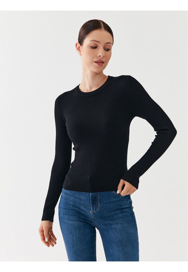 JDY Sweter 15277223 Czarny Regular Fit. Kolor: czarny. Materiał: wiskoza