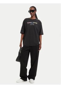 Tommy Jeans T-Shirt DW0DW22803 Czarny Oversize. Kolor: czarny. Materiał: bawełna #3