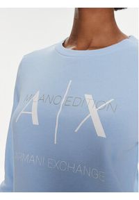 Armani Exchange Bluza 3DYM92 YJFDZ 15DD Niebieski Regular Fit. Kolor: niebieski. Materiał: bawełna