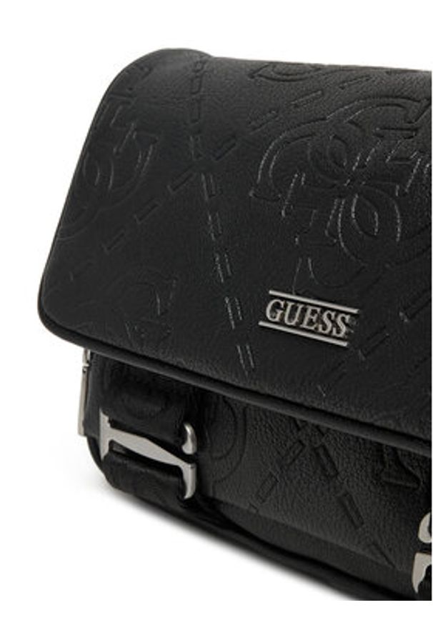 Guess Saszetka HMBOMG P5464 Czarny. Kolor: czarny. Materiał: skóra