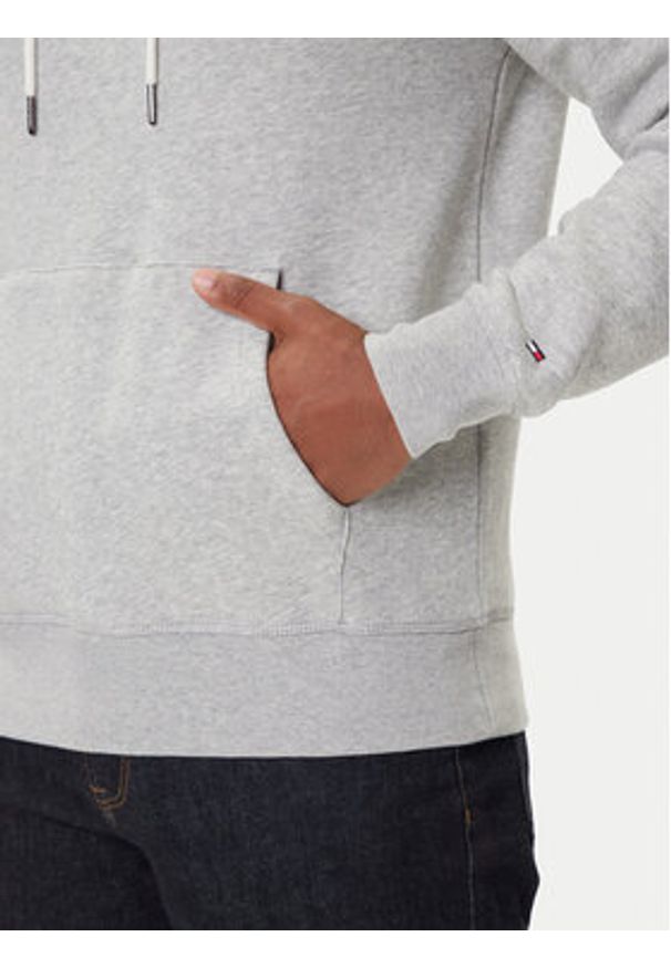 TOMMY HILFIGER - Tommy Hilfiger Bluza Core Logo MW0MW10752 Szary Regular Fit. Kolor: szary. Materiał: syntetyk, bawełna
