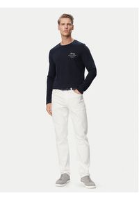 TOMMY HILFIGER - Tommy Hilfiger Longsleeve Script Stack MW0MW43225 Granatowy Regular Fit. Kolor: niebieski. Materiał: bawełna. Długość rękawa: długi rękaw #4