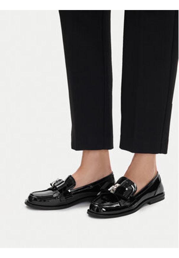 Gino Rossi Loafersy EO-IVY-1742-575-7, Czarny. Kolor: czarny. Materiał: skóra