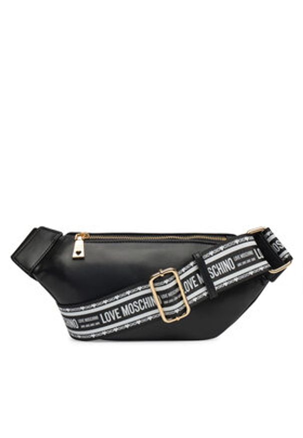 Love Moschino - LOVE MOSCHINO Saszetka nerka JC4223PP0MKF0000 Czarny. Kolor: czarny. Materiał: skóra