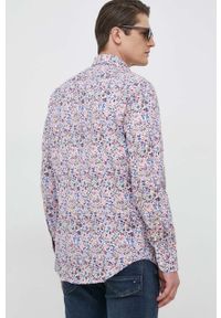 TOMMY HILFIGER - Tommy Hilfiger koszula bawełniana męska slim z kołnierzykiem włoskim. Typ kołnierza: kołnierzyk włoski. Materiał: bawełna #3