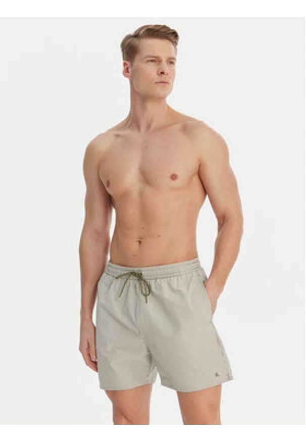 Calvin Klein Swimwear Szorty kąpielowe LV00N61040 Zielony. Kolor: zielony. Materiał: syntetyk