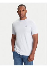 Karl Lagerfeld - KARL LAGERFELD T-Shirt 755750 553221 Biały Regular Fit. Typ kołnierza: dekolt w karo. Kolor: biały. Materiał: bawełna #10